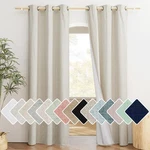Nicetown Natural Full Blackout Boho-chic Linen Curtains 84 Inch Long 2 Panels... New. Price: $52.37.
