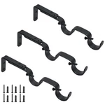 3PCS Black Curtain Rod Bracket, Adjustable Heavy Duty Double Hanging ... New. Price: $24.47.