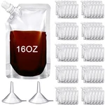 100 Pcs Plastic Pouches Bulk Reusable Squeeze Clear Juice Drink Bags ... New. Price: $37.15.