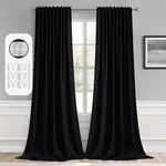 Miulee Back Tab Blackout Curtains 120 Inch Long Panels Set For Living Room New. Price: $60.01.