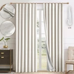 Ivapupu Natural Pinch Pleated 100% Blackout 40"W X 90"L (pack Of 2), New. Price: $96.52.