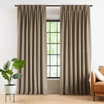 Kayne Studio Tan Velvet Pinch Pleated CURTAINS,95 Long Room Darkening So... New. Price: $99.88.