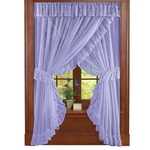 Isabella Ruffled Curtain By Collections Etc., White New. Price: $24.99.