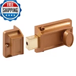 Prime-line U 9956 Single Cylinder Deadlatch, Diecast, Brass, Night Lock, 2 New. Price: $44.99.