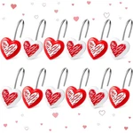 12 Pcs Mother's Day Heart Shape Shower Curtain Hooks Styles Hangers H... New. Price: $17.79.