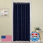 Wpkira Grommet Top Blackout Curtain Navy Stars Printed Doorway All New. Price: $26.76.
