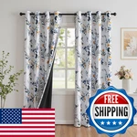 Mysky Home 95% Blackout Floral Curtains 90 Inch Long For Bedroom Living New. Price: $75.96.