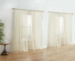 Hlc.me Beige Sheer Curtain Panels Set 4 Voile Light Filtering Window Coverings 5 New. Price: $62.18.