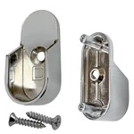 Oval Closet Rod End Brackets W/rear Facing Pins 15MM X 30MM Polished ... New. Price: $17.21.