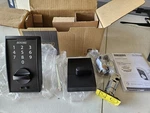 Schlage Keyless Touchscreen Deadbolt - Matte Black (BE375 Cen 622) Open. Price: $70.00.