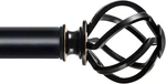 Black Curtain Rod 32 To 58 INCH(2.6-4.8FT), 1 Adjustable Single New. Price: $26.76.