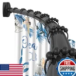 Ynl Curved Shower Curtain Rod 35-82" Matte Black Rustproof Aluminum New. Price: $46.10.