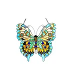 Chloe Lighting Mariposa Stained Glass Butterfly Window Panel 20X21 New. Price: $136.28.