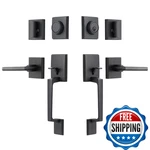 Natsukage Front Door Handle Set Heavy Duty Double Lock Matte Black New. Price: $80.41.