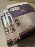 3 New Pack Of 2 Sheer Window Curtain Panels, White 108" X 90 Hlc.me. Price: $20.00.
