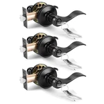 Gobrico 3 Pack Matte Black Lockable Door Handle Levers Keyed Alike Drop Style New. Price: $104.21.