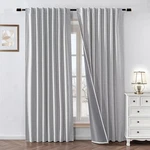 Zyvola 100% Blackout Curtains Inch 52"W X 84"L (pack 2), Off-white New. Price: $58.02.