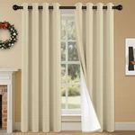 4 Panels 100% Blackout Curtains, Lightweight Thermal Insulated Grommet Drapes... New. Price: $97.08.