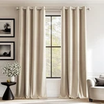 Lazzzy Velvet Curtains Beige Thermal Insulated 84 Inch Long Drapes F... New. Price: $64.59.