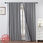 Zyvola Blackout Curtains Light Grey 72" Panels Rod Pocket New. Price: $57.99.