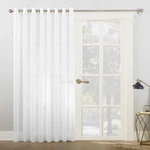 Emily Extra-wide Sheer Voile Sliding Door Patio Curtain Panel, 100"X84", White New. Price: $30.57.