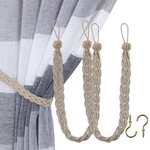 Home Queen Hand Braided Curtain Back, Buckle Holdback Drapery New. Price: $15.16.