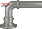 Decopolitan Industrial Wrap Around Telescoping Curtain Rod Set, 36-72 Inch, Silv New. Price: $27.49.