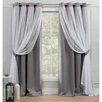 Exclusive Home Catarina Layered Solid Room Darkening Blackout And Sheer Grommet New. Price: $48.69.