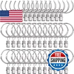 Anjuu 36X Heavy Duty Nickel Plated Metal Curtain Rings W/ Clips - 38MM New. Price: $21.13.