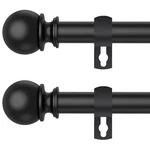 Curtain Rod Set For Windows 28 To 60 Inch - 5/8'' Black Heavy Duty Pack D... New. Price: $29.14.