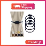 Contoeey Magnetic Tiebacks - 4 Pack Rope Holders For Drapes & Curtains, New. Price: $21.33.
