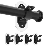 No Drill Curtain Rod Brackets Needed Holders, Adhes New. Price: $19.43.
