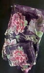 Rod Pocket - Sheer Large Floral Curtain Panels X Deep Purple 40' 52" Used. Price: $18.21.