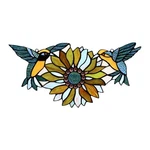 Chloe Lighting Soar Tiffany-style Green Animal/floral Design Window Panel... New. Price: $46.15.