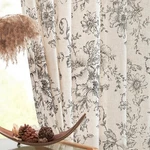 Jinchan Linen Blend Floral Curtains For Living Room 90 Length Bl... New. Price: $64.61.
