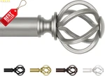 Antique Silver Curtain Rod 32-58IN Telescoping Cage Finials For Windows Us New. Price: $31.79.