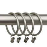 2-1/2 Inch Curtain Rings W/clip Satin Nickel New. Price: $26.92.
