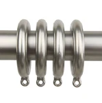 Rod Desyne Decorative Plastic Rings Satin Nickel With Eyelets (set Of 10) New. Price: $15.95.