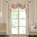 Loom And Mill Jacquard Waterfall Valance For Living Room, Vintage Floral Dama... New. Price: $91.38.