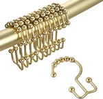 Shower Curtain Rings, Double Sided Hooks, Stainless Steel New. Price: $15.16.