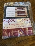 Live, Love, Laugh Window Curtain Tier Pair And Valance Set- Burgundy New. Price: $10.00.