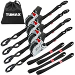 4-PACK Retractable Ratchet Tie Down Straps, 1" X 10FT With Soft Loops & S-hoo... New. Price: $78.61.