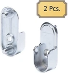 Oval Closet Rod End Brackets W/rear Facing Pins 15MM X 30MM Polished Chr New. Price: $17.99.