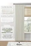 100% Blackout Pinch Pleated Curtains Shineland 2 Panel Set Ivory Cream 40"X96" Open. Price: $43.84.