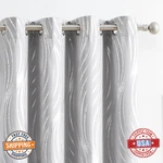 Xwincel 84" Blackout Curtains Grey Silver Foil Pattern 2 Panels New. Price: $64.01.