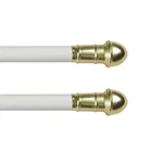 28-48 In. Adjustable Petite Caf Curtain Rod, 2-PACK, 7/16 Diameter, Wh New. Price: $23.05.