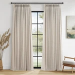 Topfinel 102 Inch Beige Blackout CURTAINS2 Panel,autumn Double Layer Linen Te... New. Price: $91.97.