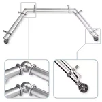 Adora 13/16 In. Bay Window Double Curtain Rod Satin Nickel New. Price: $195.32.