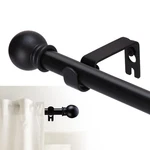 Curtain Rods For Windows 32-62 Inch, 5/8 Decorative Matte Black Splicing... New. Price: $22.39.