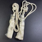 Hometrends 2 X Aristocrat Cream Curtain & Chair 31" W 9" Tassel Open. Price: $17.93.